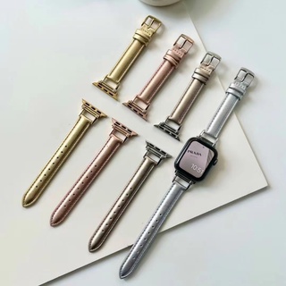 Laço De Couro De Alta Qualidade Para iWatch Série 8 49mm 7 41mm 45mm 6 SE 5 4 3 2 1 44mm Alça Slim Apple Watch Band 38mm 42mm 40mm