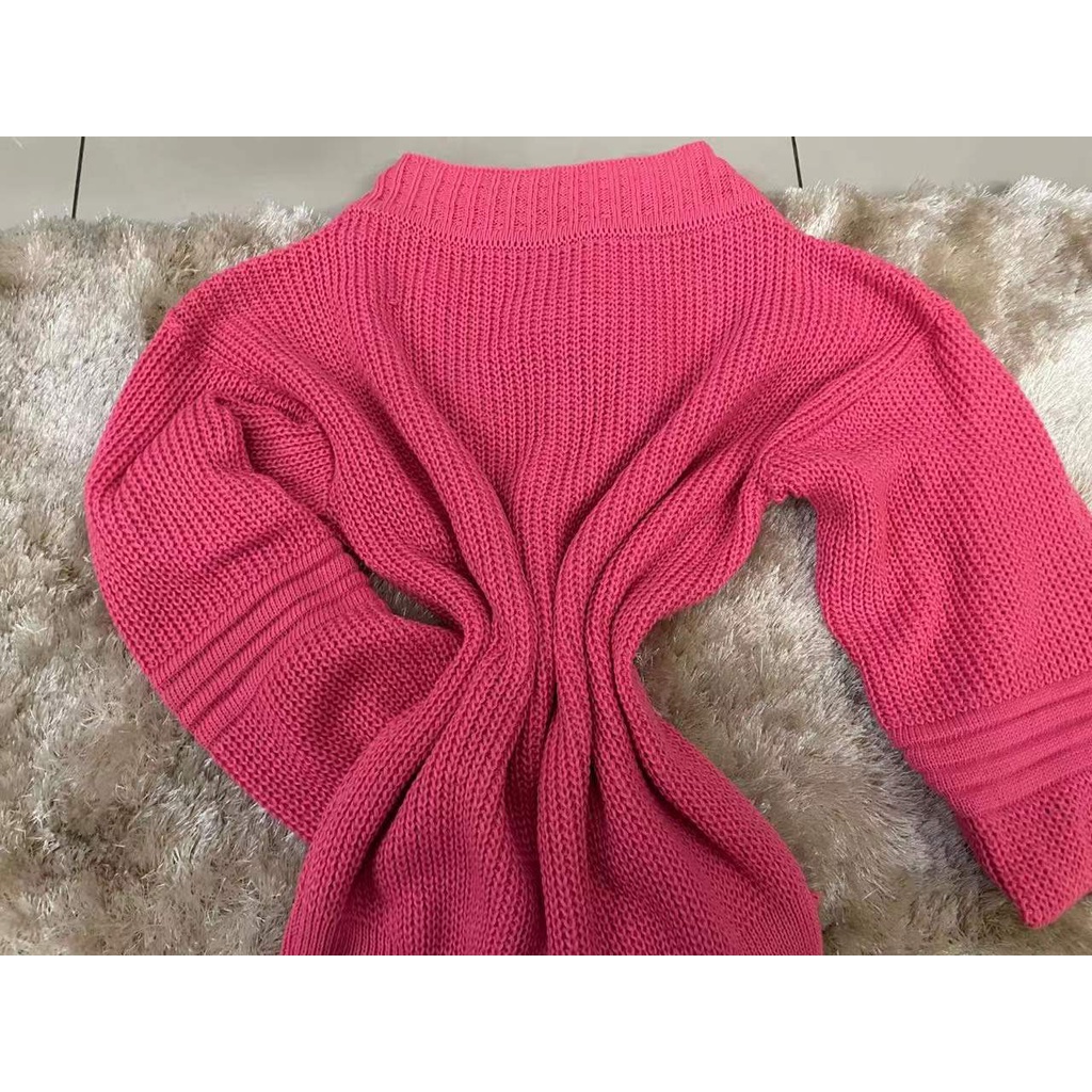 Blusa Feminina/ Suéter Feminino de Tricot Gola Redonda - Blusa de Frio 001