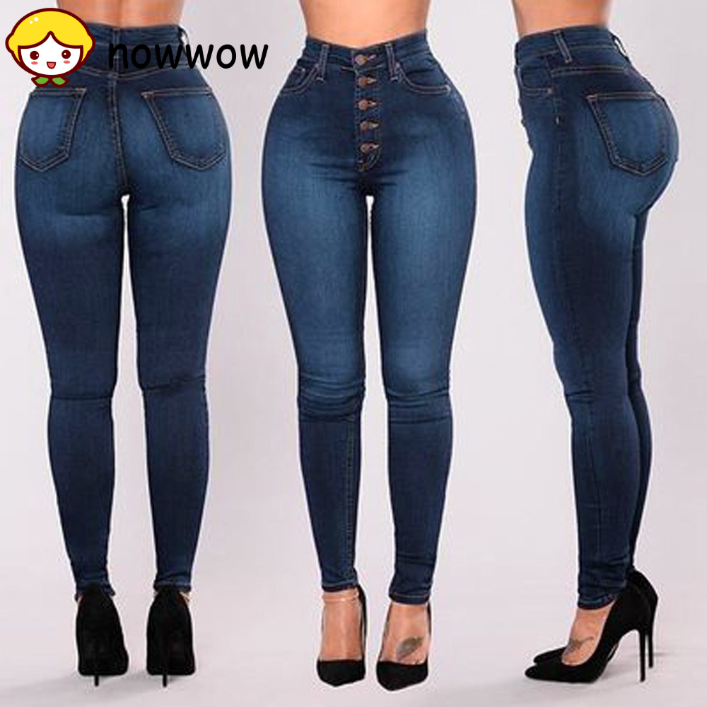 calça comprida jeans cintura alta