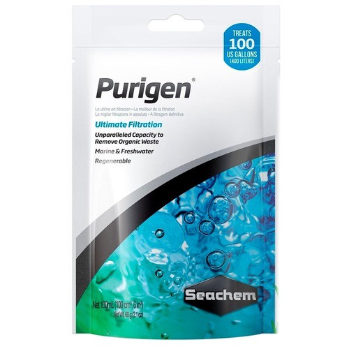 SEACHEM PURIGEN 100ML 60G ORIGINAL TRATA ATÉ 400 LITROS - UN