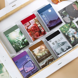 Journamm 50 Pcs Ins Estilo Bela Cena Etiqueta Do Vintage Cartões Kraft Cartões De Deco Papelaria Cartões Lomo Papelaria Notepad Post @ - @ Is Notas em Oferta na Shopee