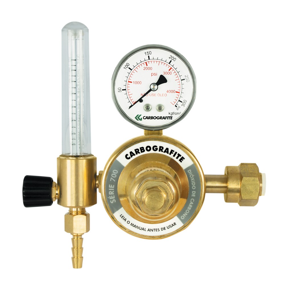 REGULADOR DE PRESSÃO CILINDRO CO2 CARBOGRAFITE COM FLUXÔMETRO SÉRIE 700