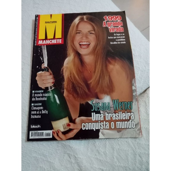 revista Manchete Suzana Werner misses Daniel Pirelli clone Dolly réveillon 1999