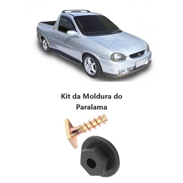 Kit fixação moldura do Paralama Corsa Pick-up -Corsa Sedan - Wagon - Montana Sport - Omega -S10