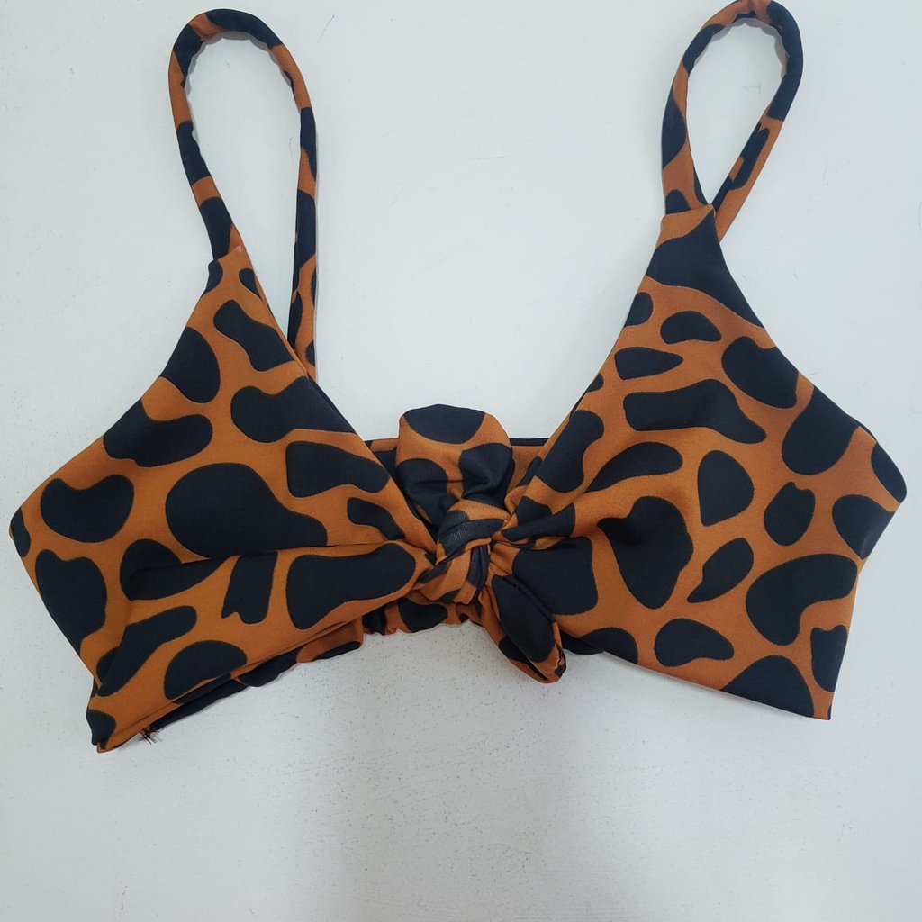 TOP BIQUINI parte de cima biquine estampado amarrado na frente (SEM BOJO) bíquini avulso