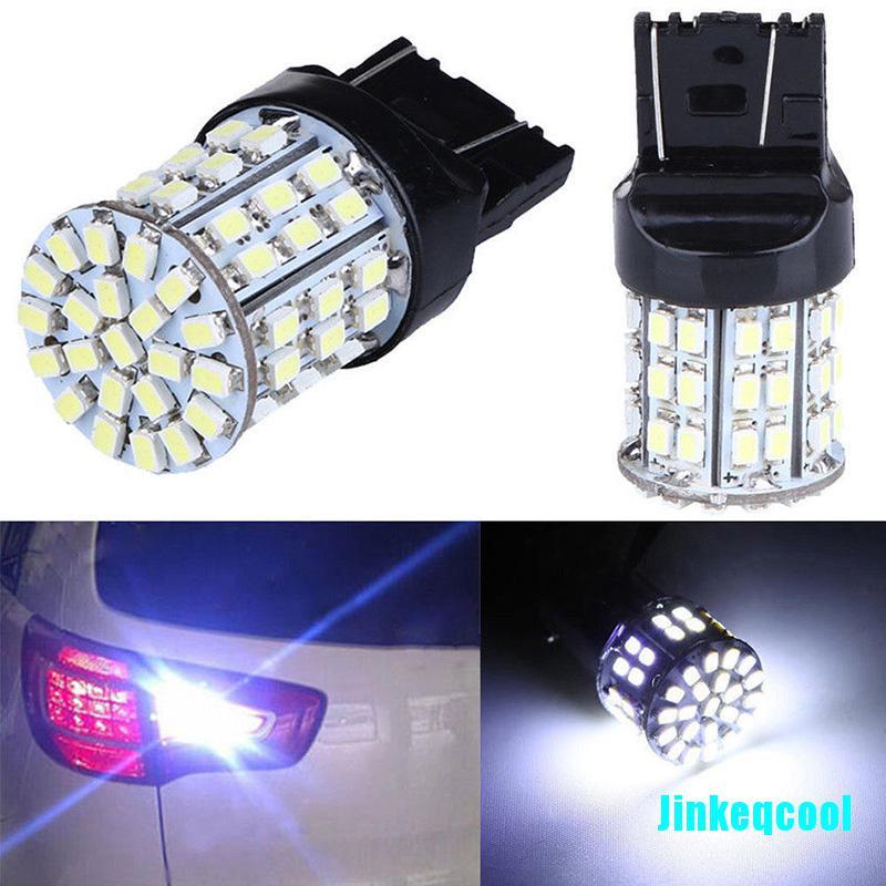 [2Pcs Branco T20 7443 1206 6000K 64SMD Luz LED De Parada De Sinal De Volta
