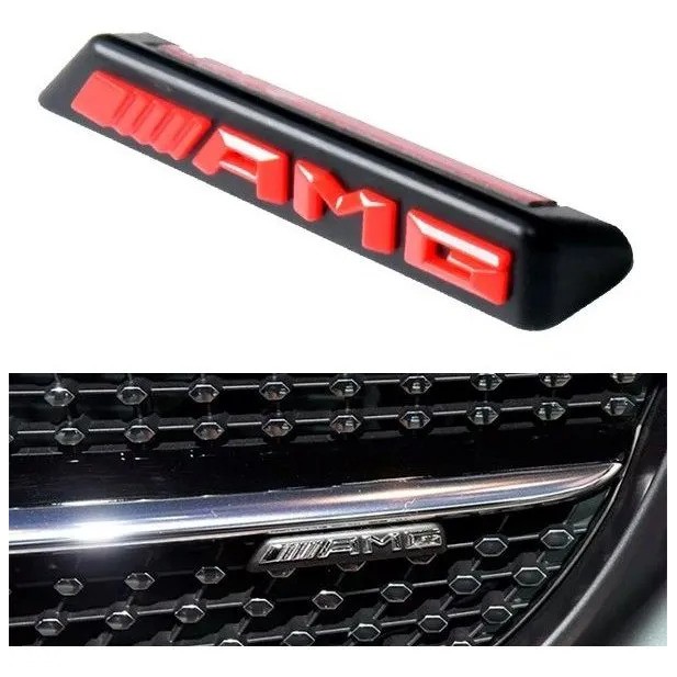 Emblema da Grade Dianteira Acessórios Mercedes Benz Amg A C E S Cla Gla Gle Slk