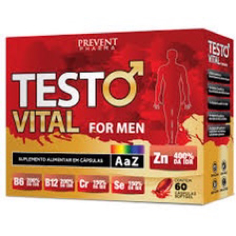 Testo Vital For Men E Zinco A a Z 60 Cáps SoftGel Prevent Pharma em Oferta na Shopee