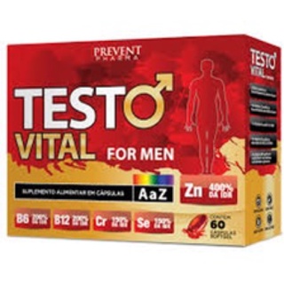 Testo Vital For Men E Zinco A a Z 60 Cáps SoftGel Prevent Pharma em Oferta na Shopee