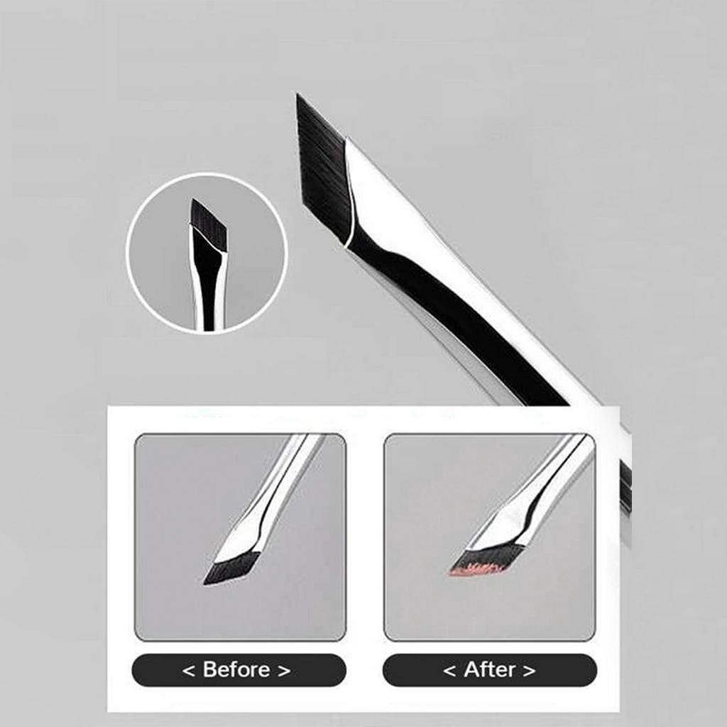 Escova de Maquiagem de 1 peça de Lâmina Diagonal Preta para Tubos Eyeliner Ultra-Thin Multifuncional para Sombra