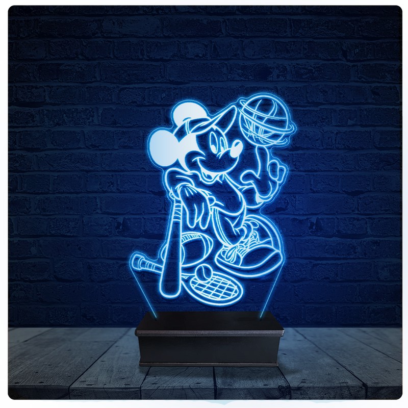 Luminária Led Acrilico Abajur - Disney Mickey Mouse 01