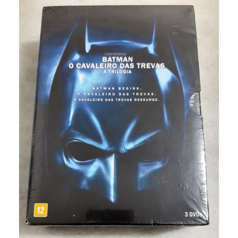 Box Dvd Coleção Batman O Cavaleiro Das Trevas C/ os 3 Filmes Original, Novo e Lacrado