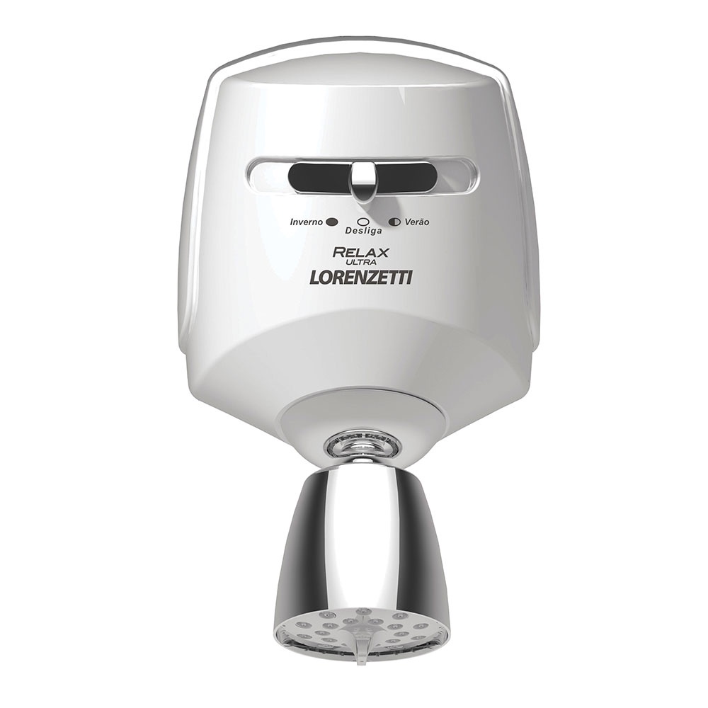 Chuveiro Ducha Relax Branco e Cromo 5500W 220V Lorenzetti