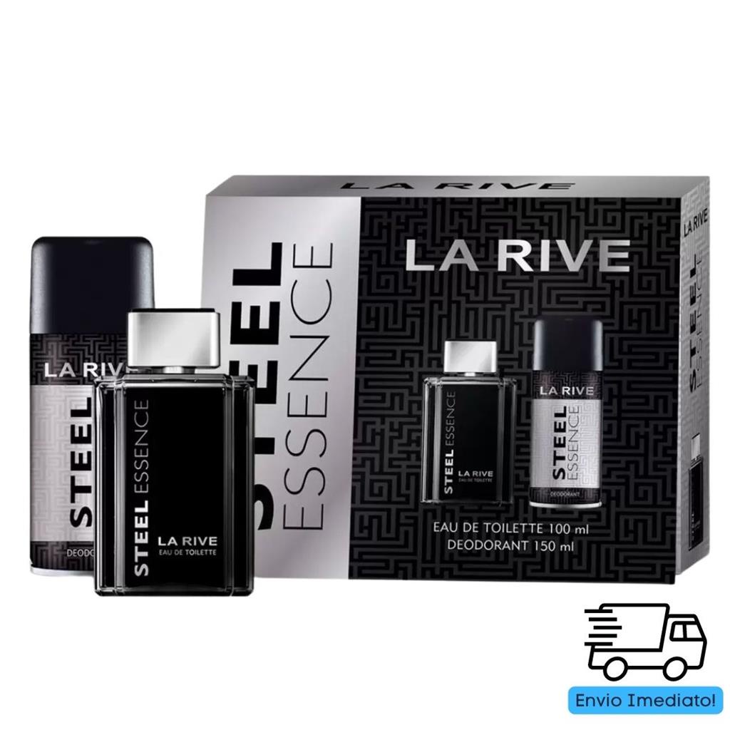 Perfume Masculino La Rive Kit Steel Essence EDT 100mL + DEO 150mL Shopee Brasil