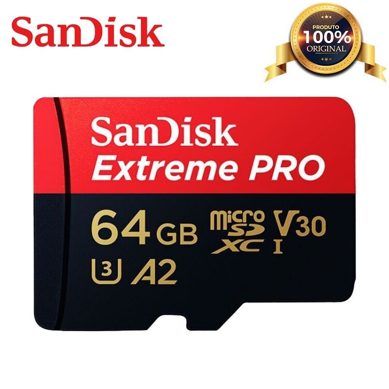 Cartão de Memória para Celular / Câmera / Drone Sandisk Extreme Pro 64gb