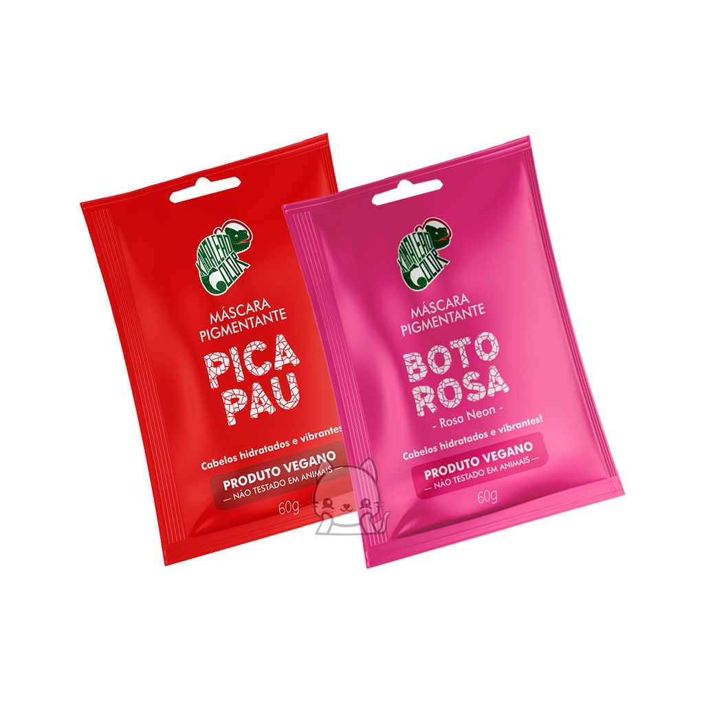Kit 2 Tonalizante Kamaleão Color Mini 60g - Pica Pau + Boto Rosa