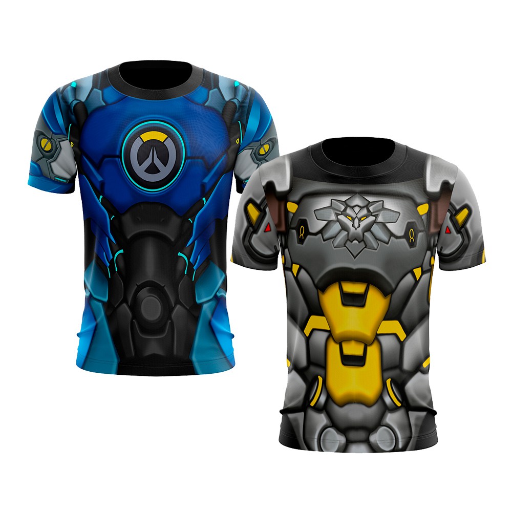 Kit 2 Camisetas Esporte Overwatch Dry fit REINHARDT - Escorrega o Preço