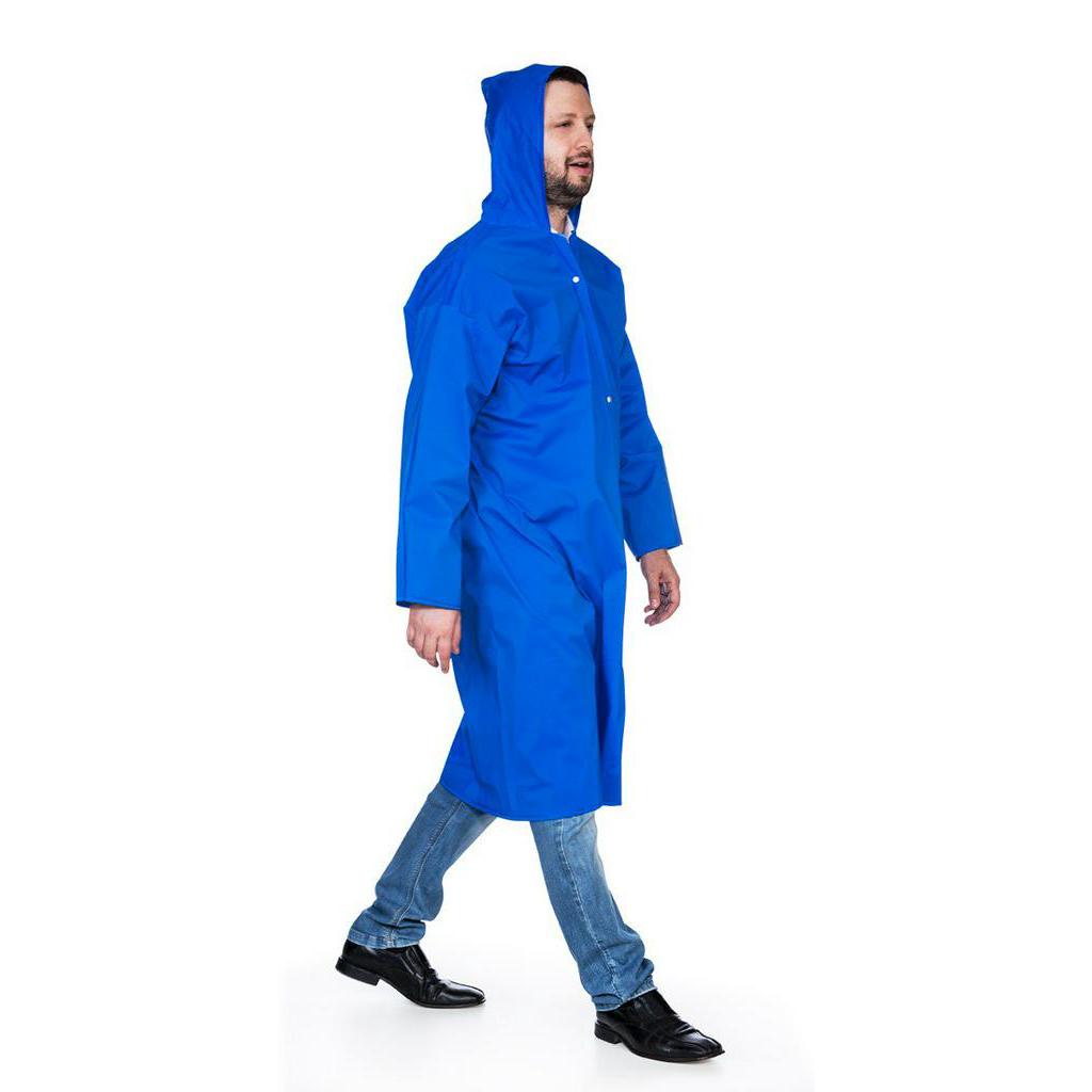 Capa De Chuva PVC Forrada azul com CA EPI