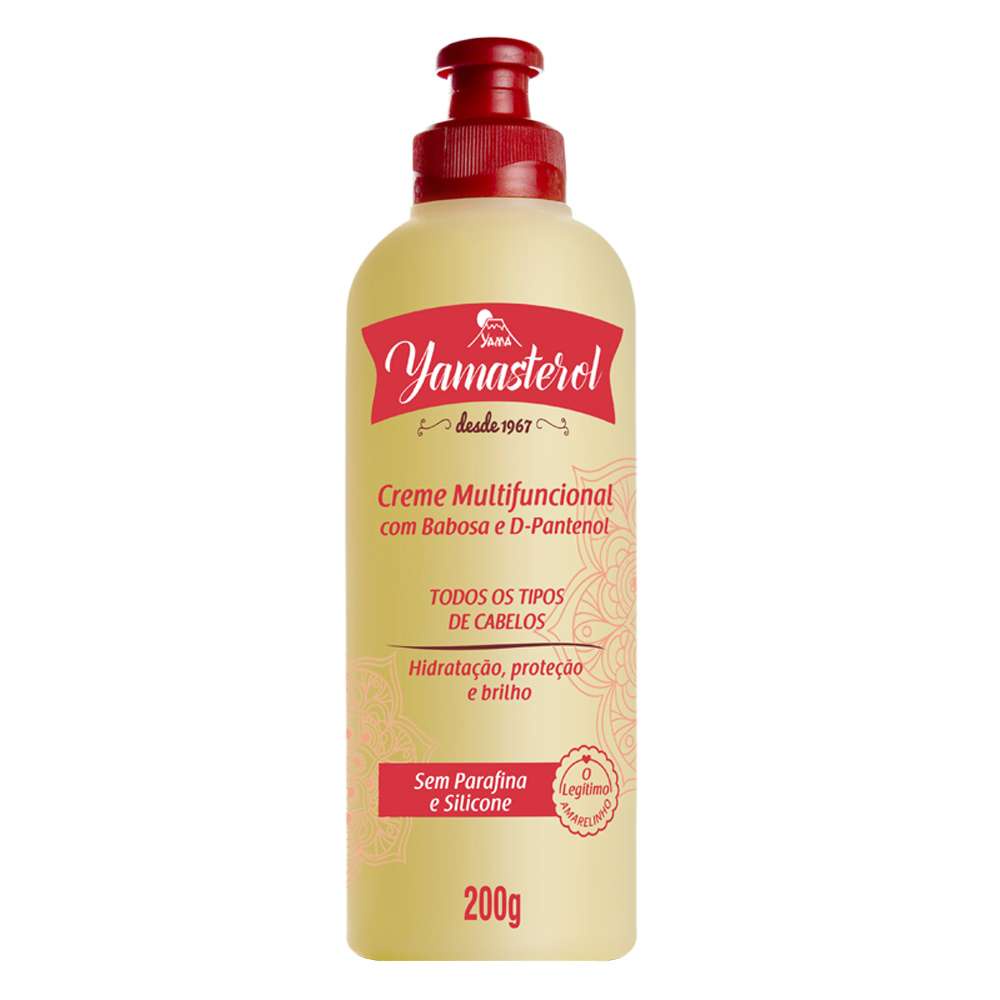 Creme Multifuncional Yamasterol Babosa Yama 200g Hidrata Protege E Da Brilho Aos Fios