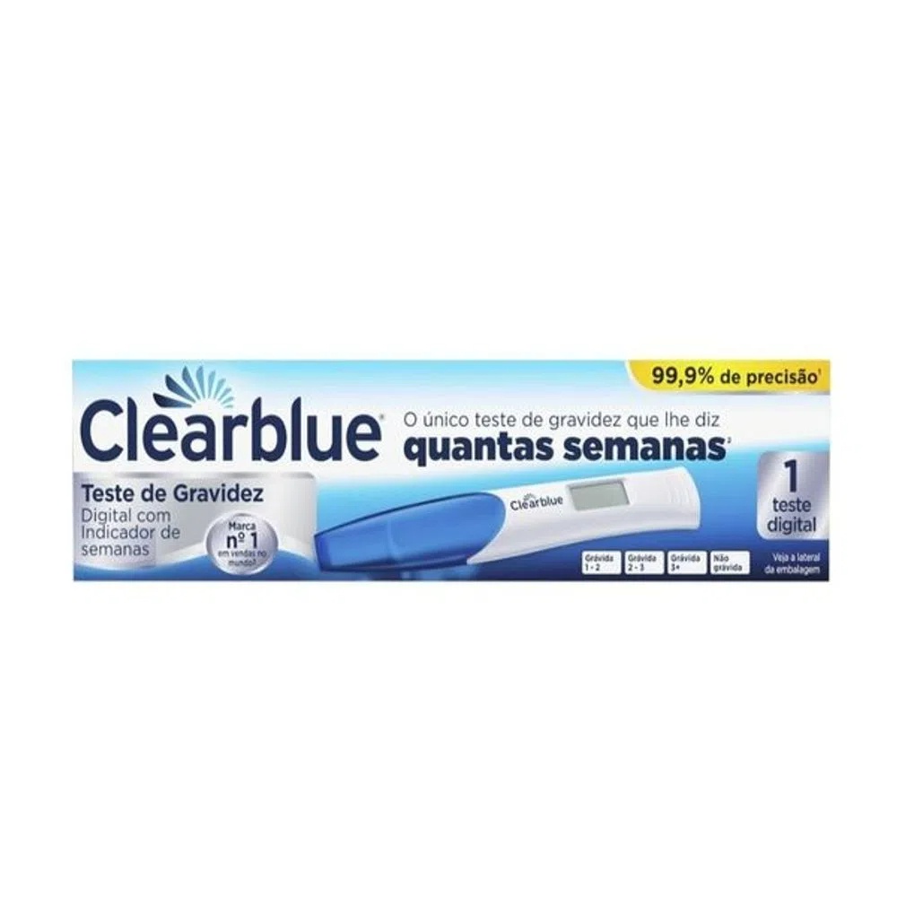 Teste De Gravidez Clearblue Digital Com Indicador De Semanas Original Shopee Brasil 