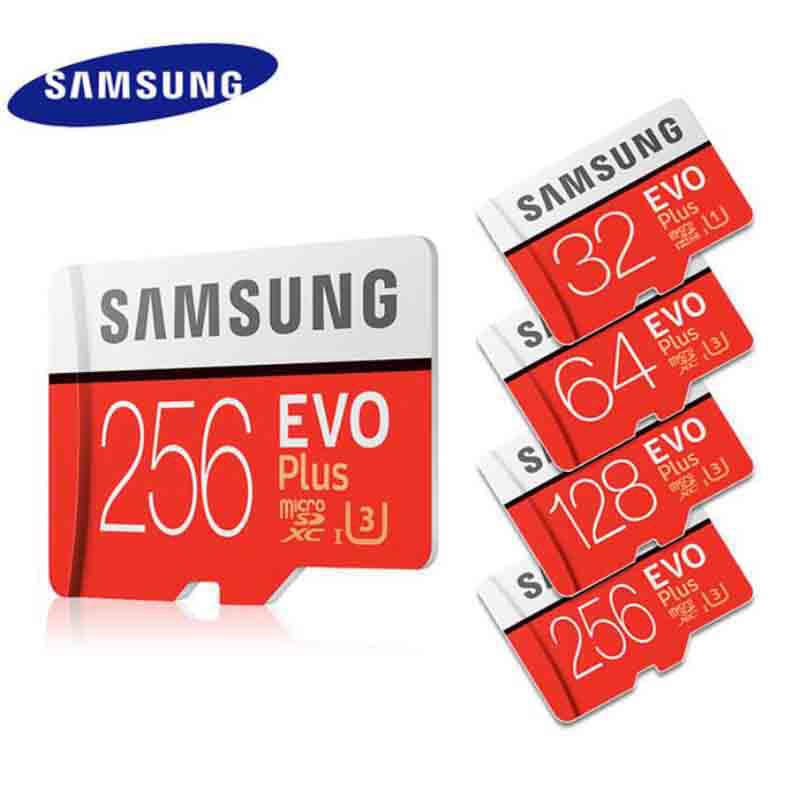 SAMSUNG Cartão De Memória Micro SD Card 256GB 32G 64GB 128GB 512G Microsd SDHC SDXC Grau EVO PLUS C10 UHS TF Cartões