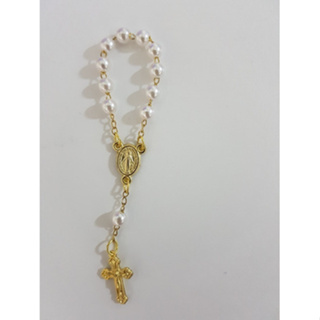 30 Mini Tercinho Branco Com Dourado 5mm em Oferta na Shopee