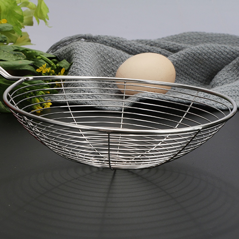 Escumadeira Fritura 38,5cm Resistente Batata Pastel Aço Inox