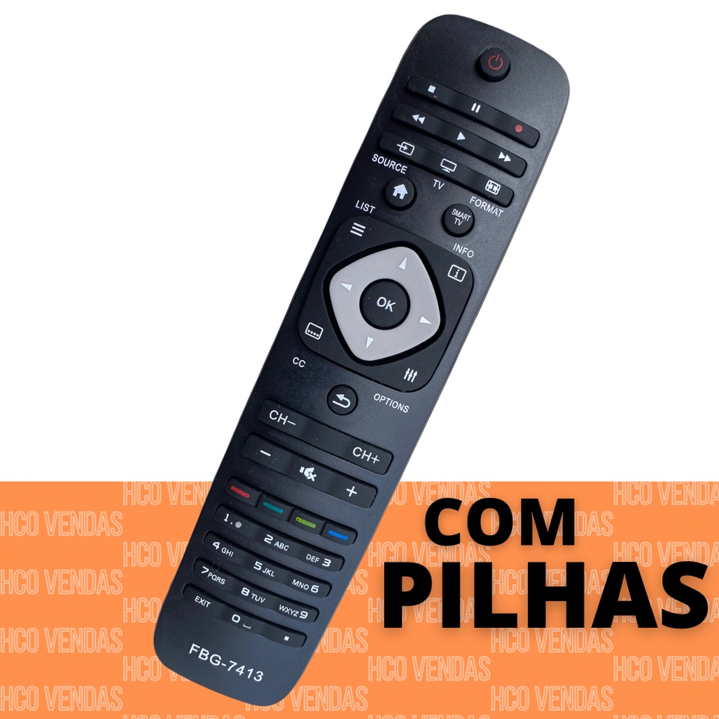 Controle Para Tv Philips Smart Lcd Led 47pfl4007g 55pfl4007g