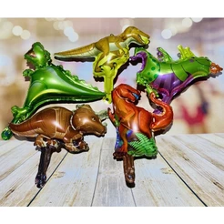 Balão Bexiga festa dinossauro 30 cm Metalizado Para Festas e Decorações dinossauros// (CHOCO)