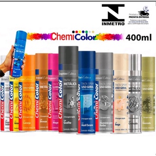 Tinta Spray Todas Cores 400ml 250gr Uso Geral/ Metálica/ Alta Temperatura