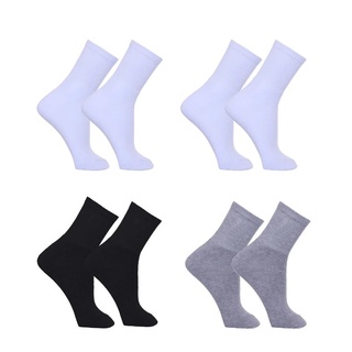 Kit 4 Pares Meia Adulto Masculina Esportiva Cano Alto Algodão