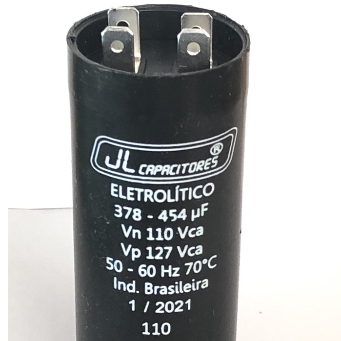 Capacitor 378/454uf Motores 1cv Compressor Cortador De Grama