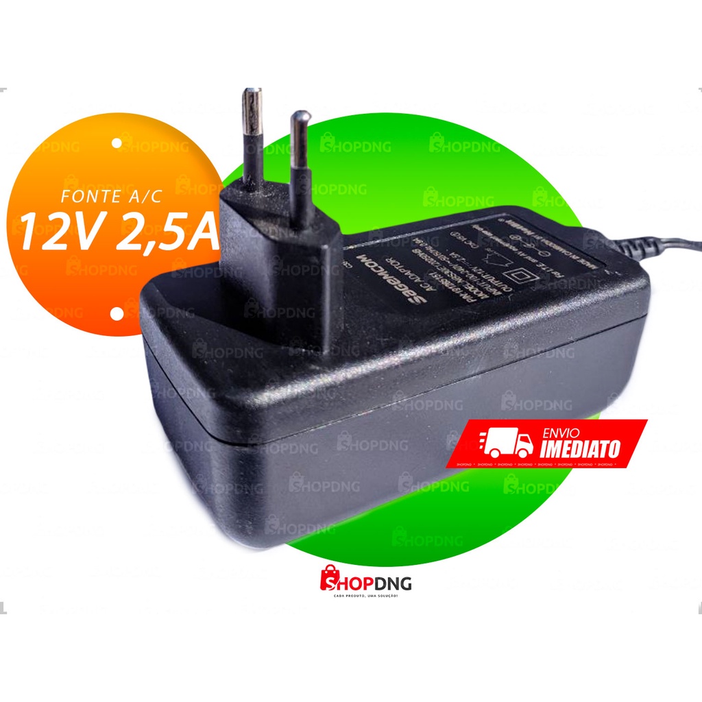 Fonte De Alimentação 12v 2.5a Sagemcom Pino Agulha (C3519)