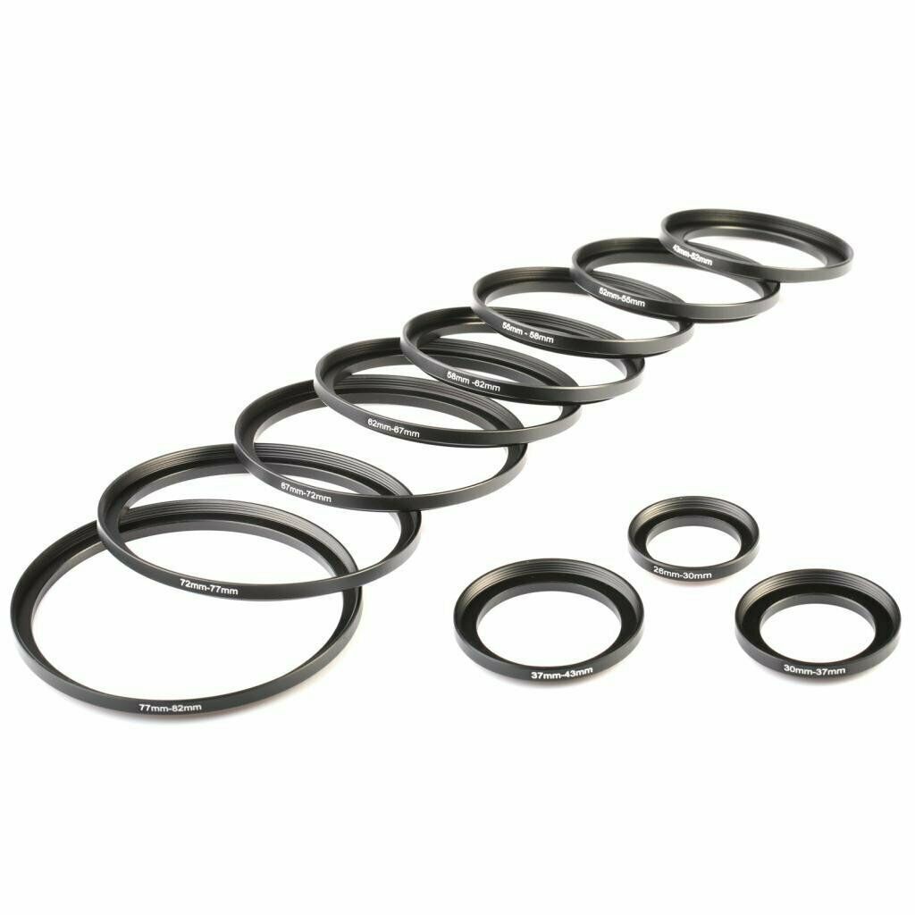 Anéis De Pisar De Metal 37 40.5 43 46 49 52 55 58 62 67 72 77 82mm Adaptador De Passo Para Filtro De Lente De Câmera