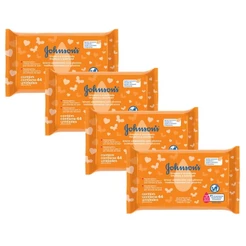 Kit com 4 Johnson's Baby Toalhinhas Limpeza e Suavidade 176 unidades
