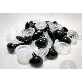 50 Fuça Focinhos Preto para Pelúcia e Amigurumi 7x9 mm