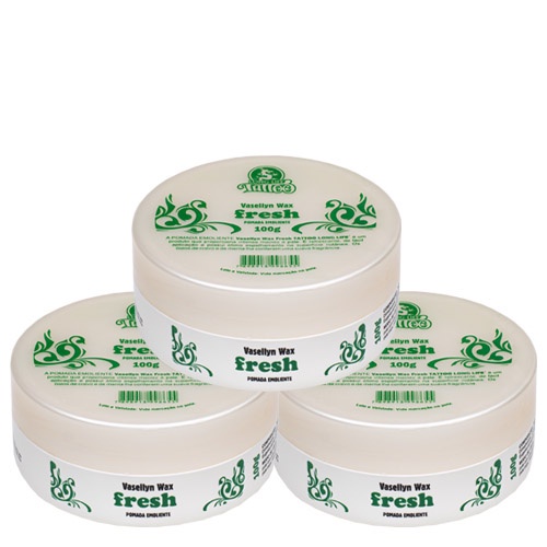 Vaselina para tatuagem Fresh 100g (3 unid) Sensação agradável e relaxante Tattoo Long Life