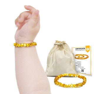Pulseira Tornozeleira Âmbar Báltico Bebê Original Dentição em Oferta na Shopee