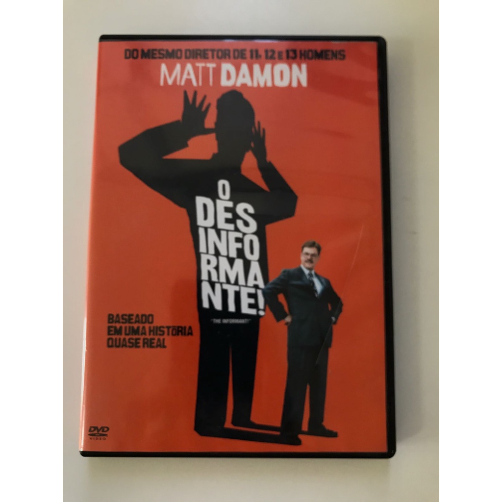 DVD Filme O DESINFORMANTE original com Matt Damon usado em ótimo estado