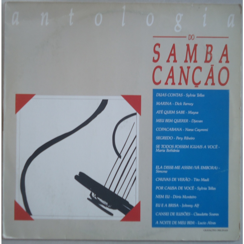Lp Antologia Do Samba Canção 1988, Disco De Vinil