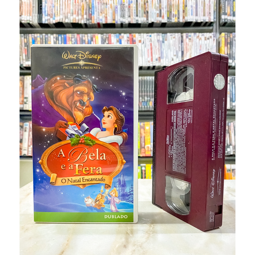 VHS A Bela e a Fera - O Natal Encantado - DUBLADO Original - Desenho  Infantil Disney Fita | Shopee Brasil