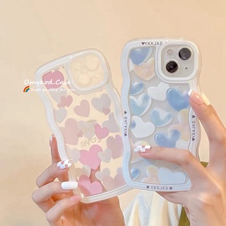 Omykod Samsung S22 S21 S20 Plus Ultra S20 S21 FE Note 20 Cute Soft TPU Capa Para Celular À Prova De Poeira Choque Candy Color Wavy Edge Case -002