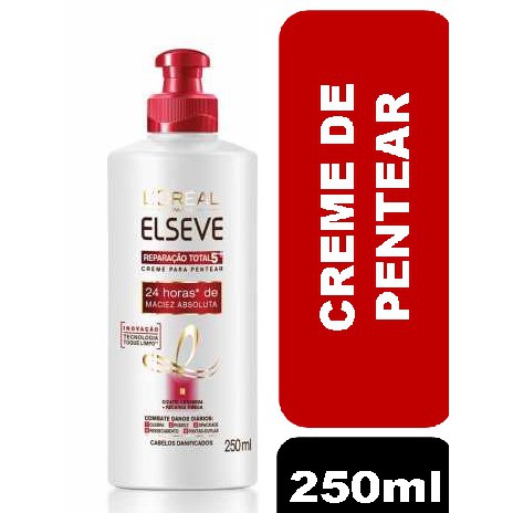 Creme de pentear 250ml Elseve Reparação Total 5 em Oferta na Shopee