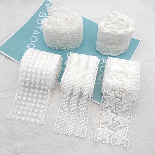 Medidor De Tecido Guarnição Do Laço 1 Fita De Seda Leite Branco Vintage Casamento Decoração Headgear DIY Para Costura Fontes Ofício