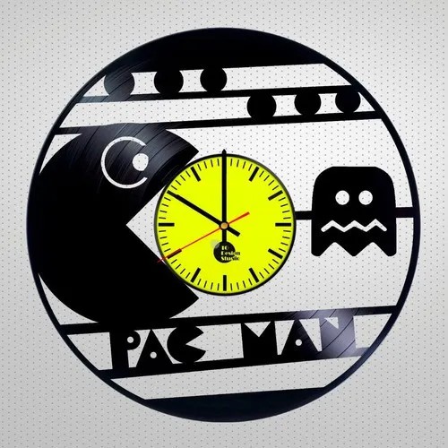 Pacman - Relógio Disco De Vinil Decoração
