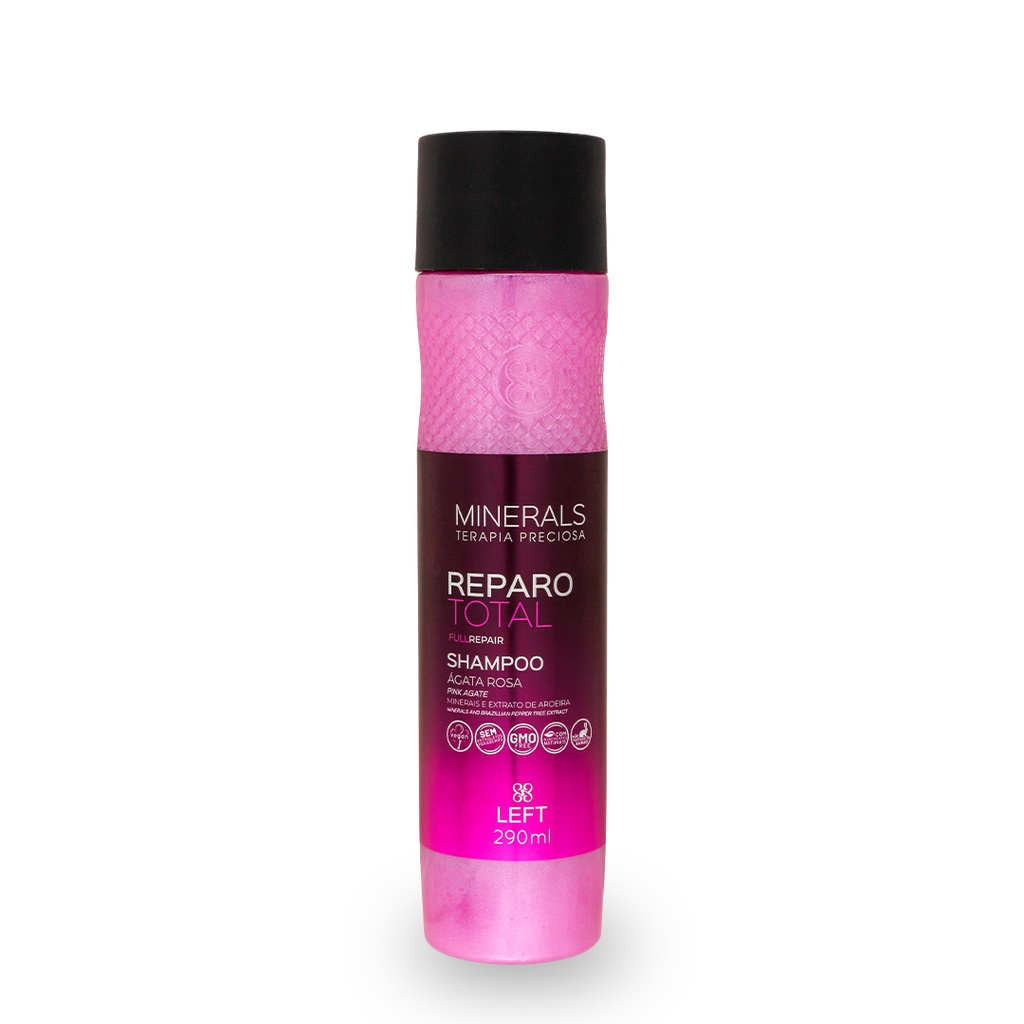 Shampoo Reparo Total Ágata Rosa 290ml Cabelos Danificados