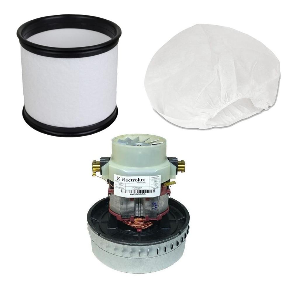 Kit Motor 220V, Filtro e Toca P/ Asp. Ulux  Electrolux