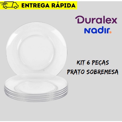 Kit 6 Pratos Sobremesa Duralex Astral -  Nadir