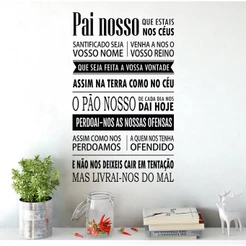 Adesivo Decorativo De Parede Quarto Sala Oração Pai Nosso