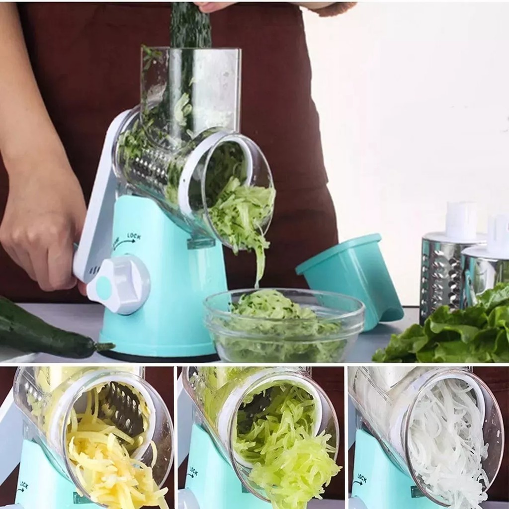 Ralador Fatiador Cortador Multiuso 3 Em 1 Manual C/ Manivela